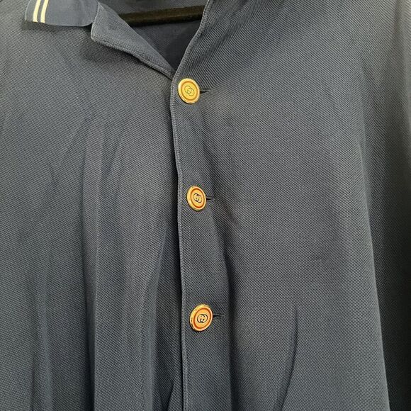 Gucci Men's SS21 Long Sleeves Autumn Blue Polo Shirt 573268 XXL NWT - Picture 6 of 14